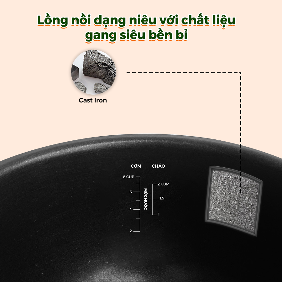 Nồi Cơm Điện Cao Tần Giảm Đường Dreamer DKA-IRC118 – 1.8 L, 18 Chế Độ, CôngNghệ IH