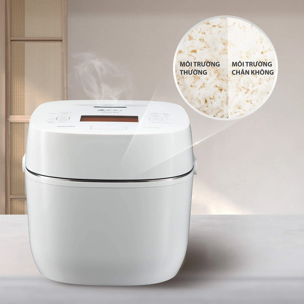 Nồi cơm điện cao tần áp suất Toshiba RC-18VXWVN(W) 1.8L – Cao cấp