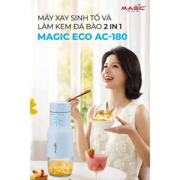 Máy Xay Sinh Tố & Kem Tuyết Magic AC-180 – Mini, 20.000RPM, 50W